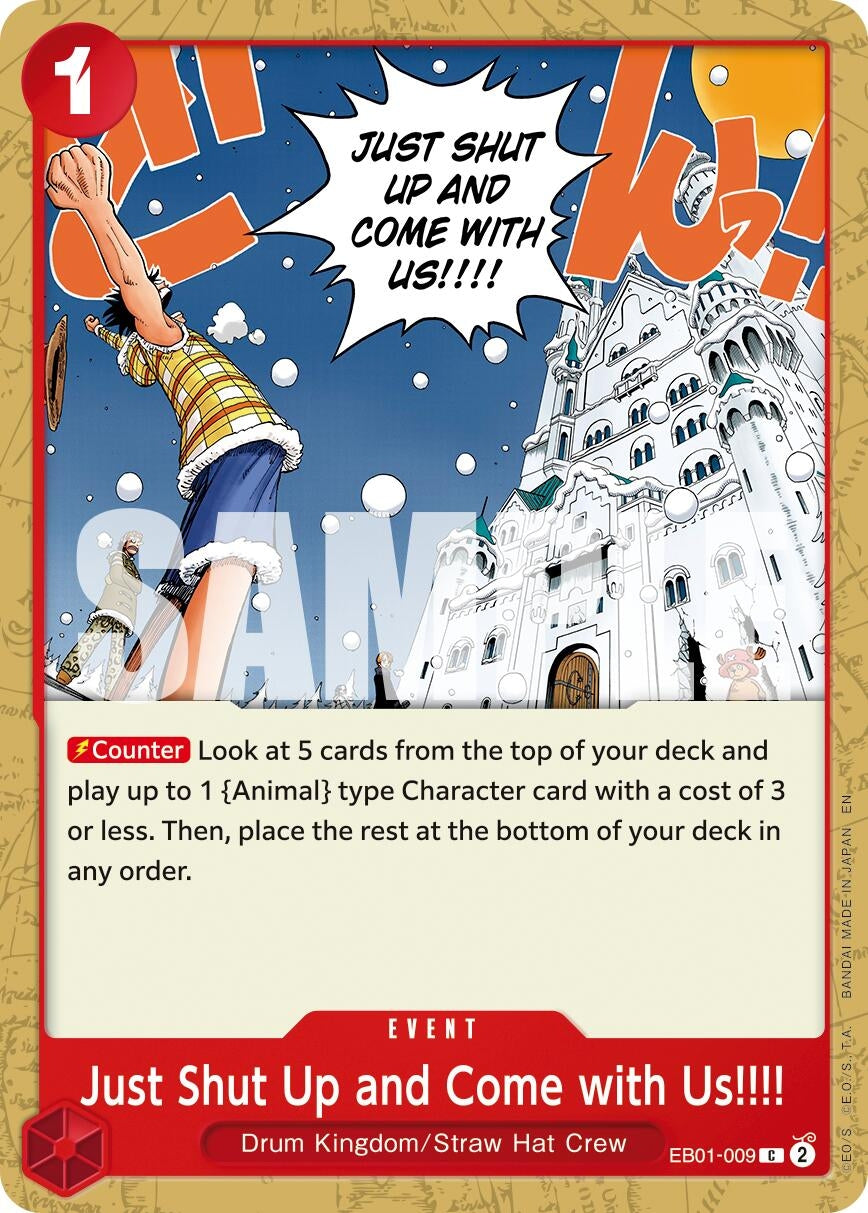 Image for Just Shut Up and Come with Us!!!! (Reprint) (EB01-009) - One Piece Card Game