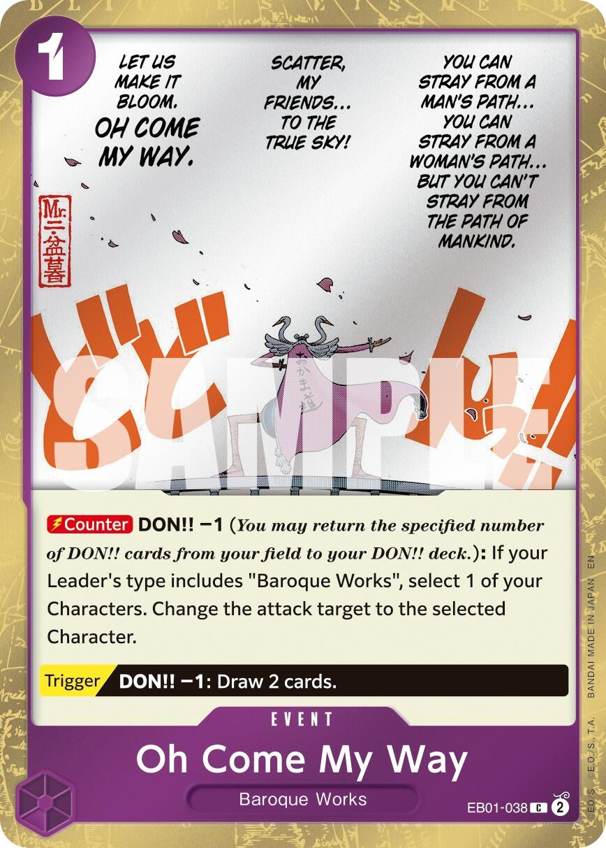 Image for Oh Come My Way (Pirate Foil) (EB01-038) - One Piece Card Game