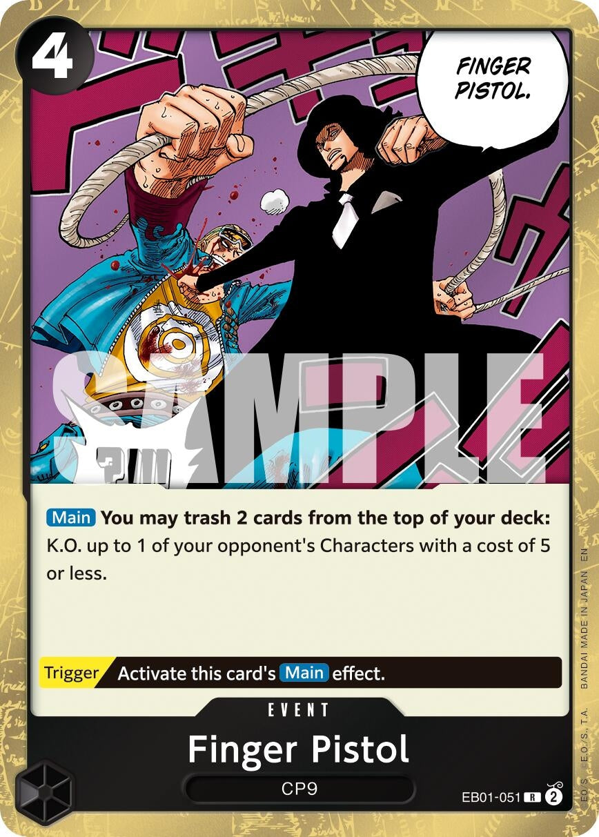 Image for Finger Pistol (Reprint) (EB01-051) - One Piece Card Game