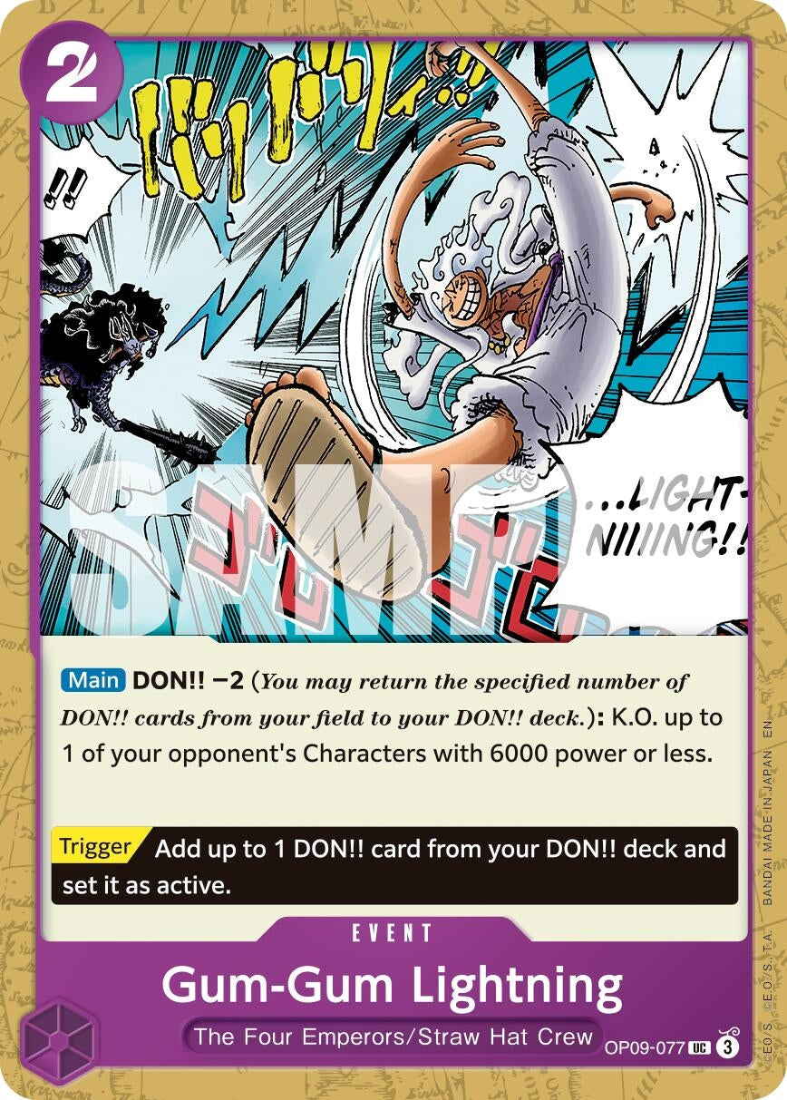 Image for Gum-Gum Lightning (Reprint) (OP09-077) - One Piece Card Game