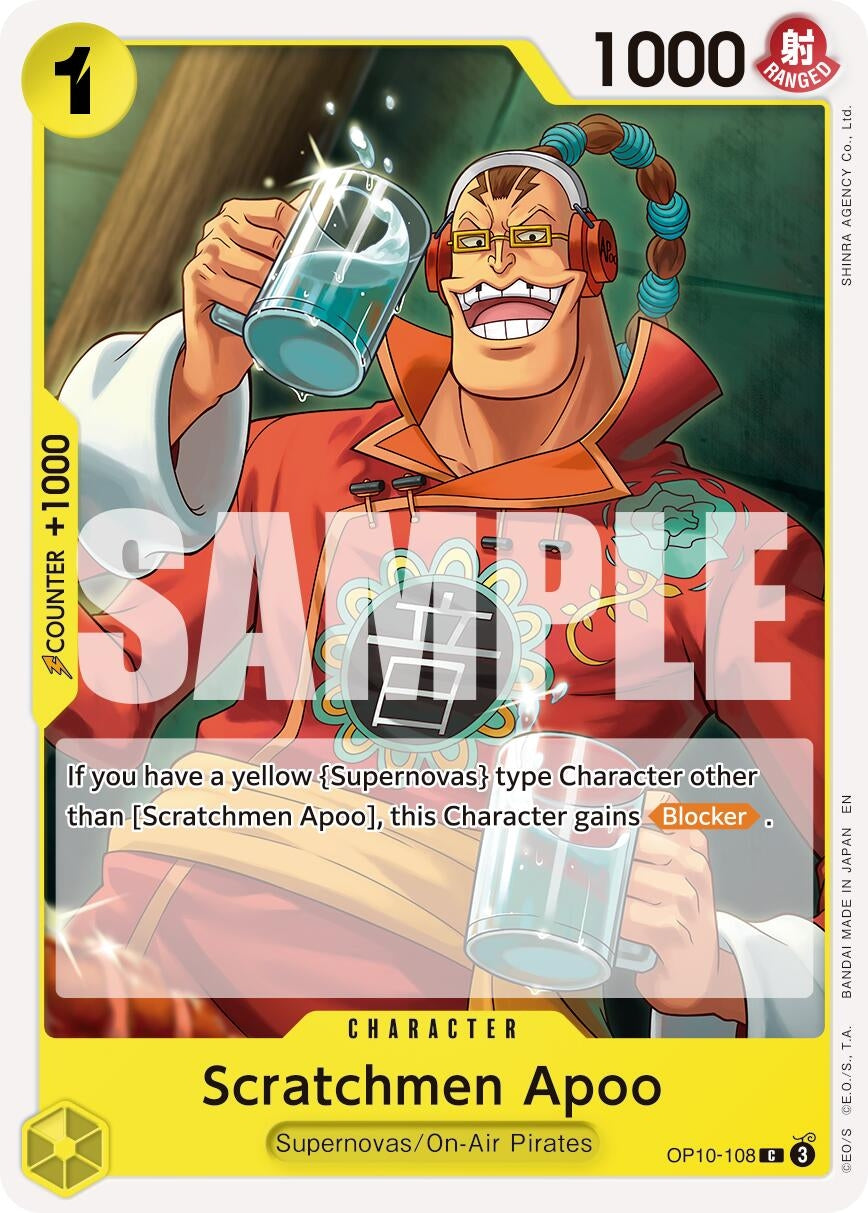 Image for Scratchmen Apoo - OP10-108 (Reprint) (OP10-108) - One Piece Card Game