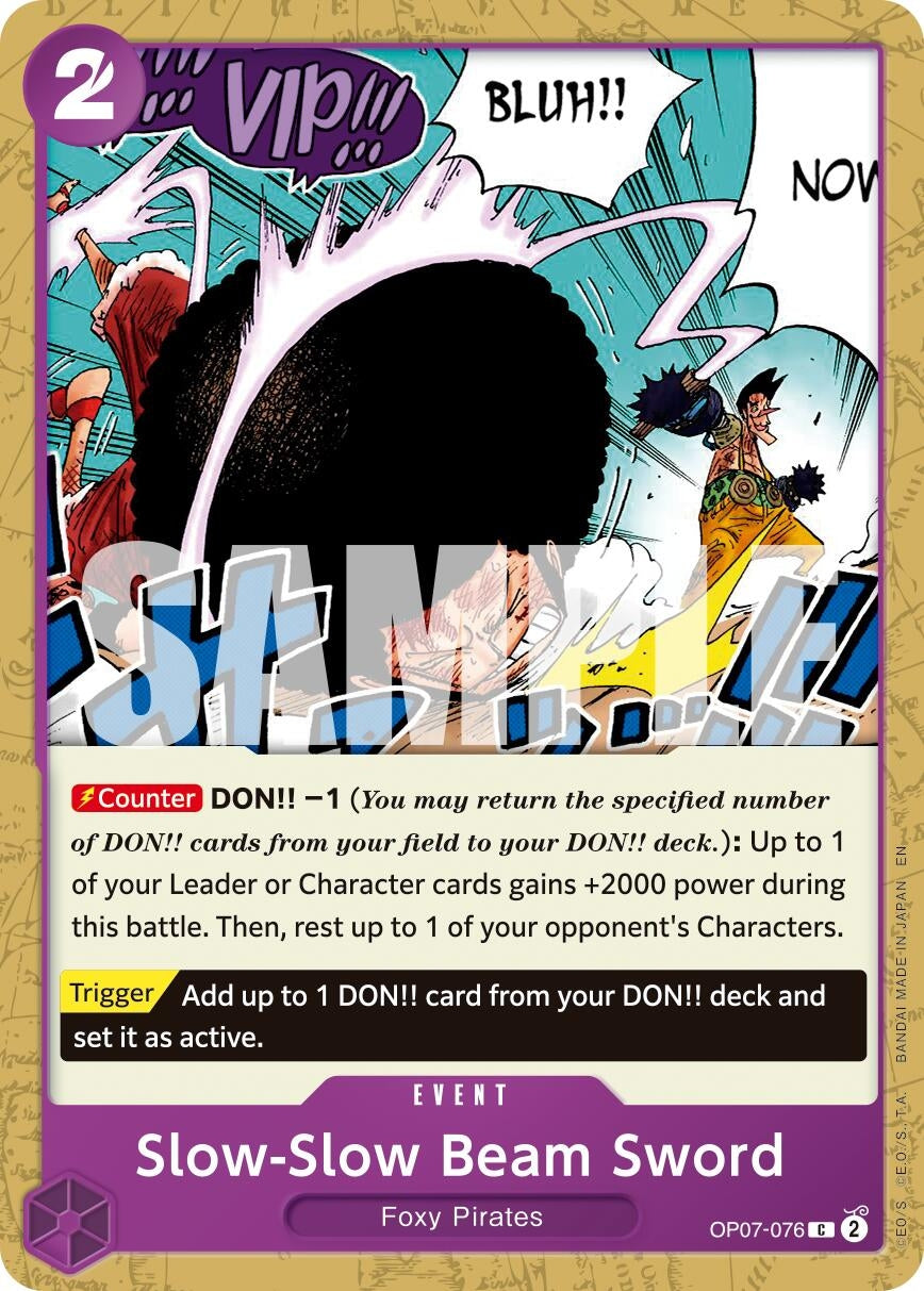 Image for Slow-Slow Beam Sword (Reprint) (OP07-076) - One Piece Card Game