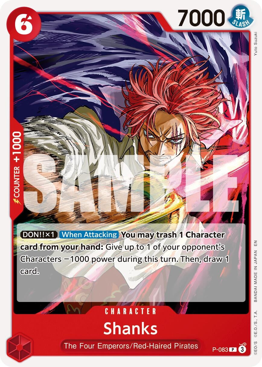 Image for Shanks - P-083 (Reprint) (P-083) - One Piece Card Game