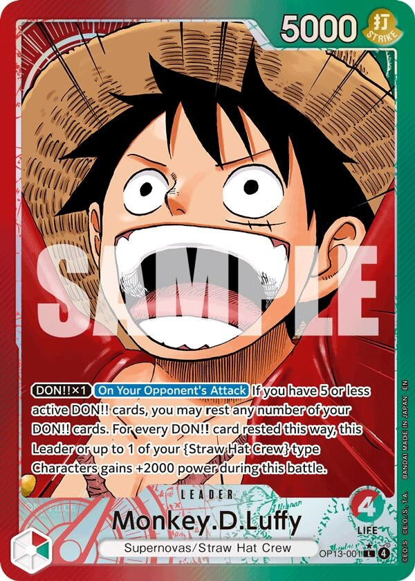 Image for Monkey.D.Luffy (001) (Alternate Art) (OP13-001) - One Piece Card Game