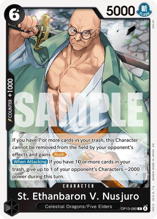 Image for St. Ethanbaron V. Nusjuro (OP13-080) - One Piece Card Game
