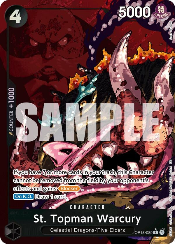 Image for St. Topman Warcury (Alternate Art) (OP13-089) - One Piece Card Game
