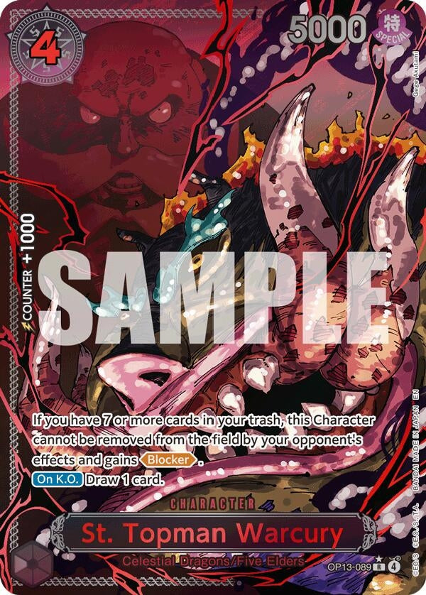 Image for St. Topman Warcury (Parallel) (OP13-089) - One Piece Card Game