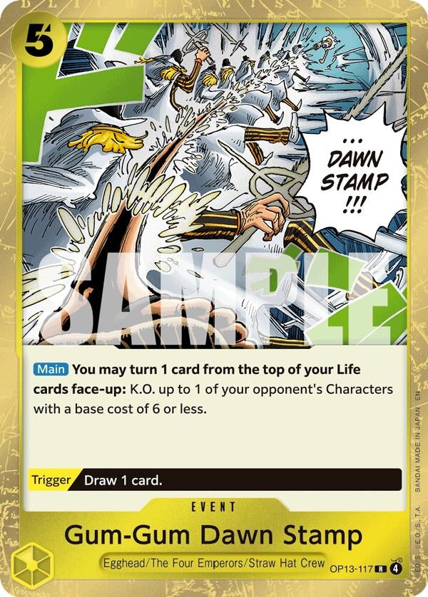 Image for Gum-Gum Dawn Stamp (OP13-117) - One Piece Card Game