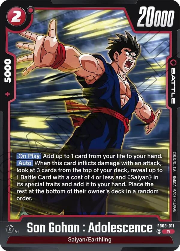 Image for Son Gohan : Adolescence - FB08-011 (FB08-011) - Dragon Ball Super: Fusion World