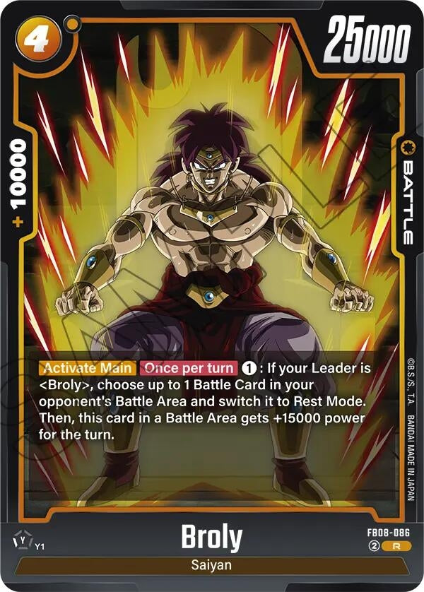 Image for Broly - FB08-086 (FB08-086) - Dragon Ball Super: Fusion World