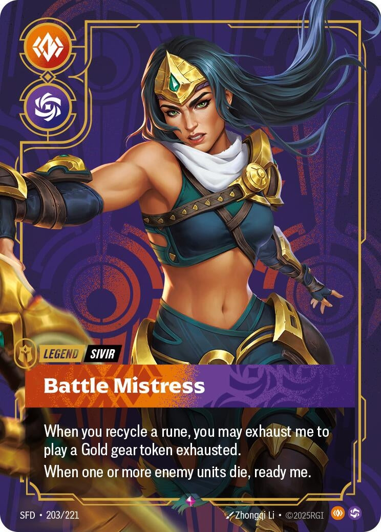 Image for Sivir - Battle Mistress (203/221) - Riftbound: League of Legends Trading Card Game