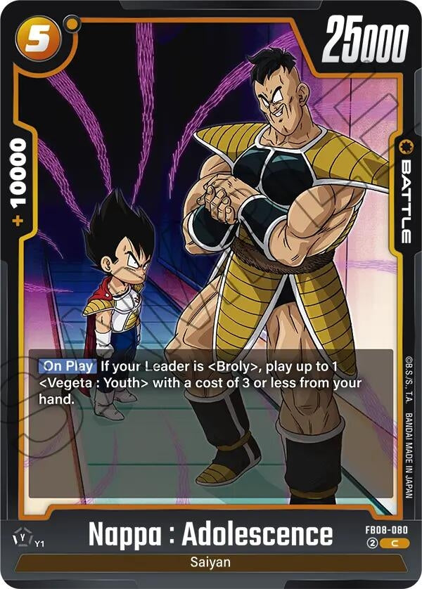 Image for Nappa : Adolescence (FB08-080) - Dragon Ball Super: Fusion World