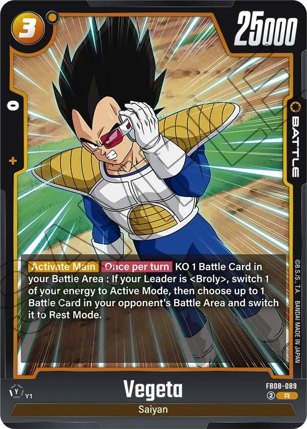 Image for Vegeta - FB08-089 (FB08-089) - Dragon Ball Super: Fusion World