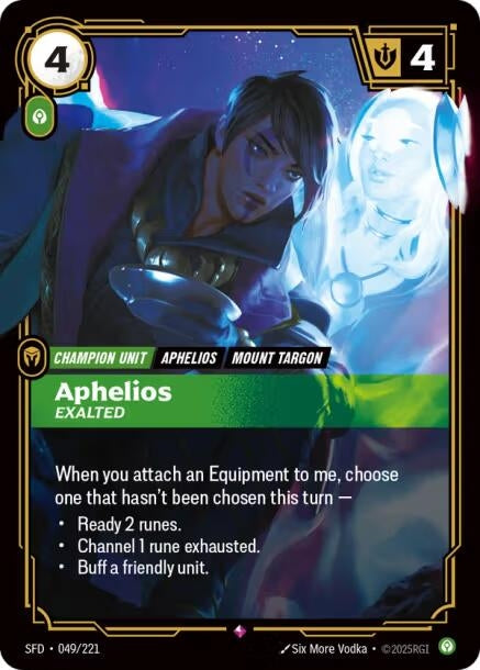 Image for Aphelios - Exalted (049/221) - Riftbound: League of Legends Trading Card Game