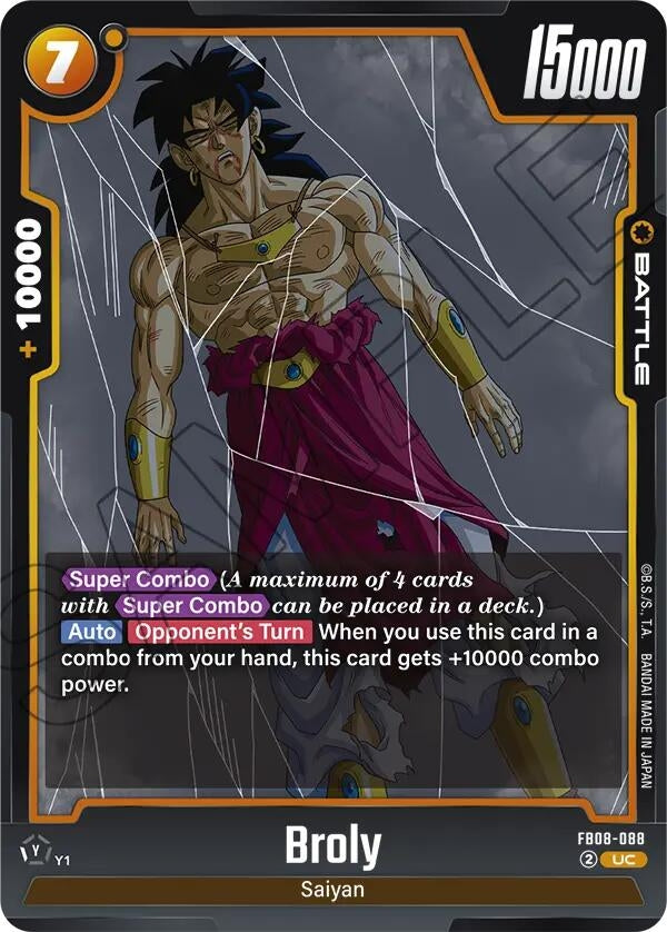 Image for Broly - FB08-088 (FB08-088) - Dragon Ball Super: Fusion World
