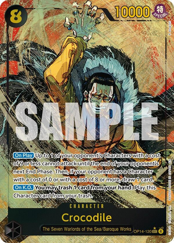 Image for Crocodile - OP14-120 (Alternate Art) (OP14-120) - One Piece Card Game