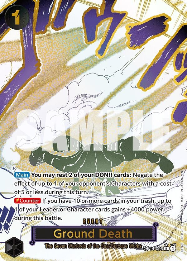 Image for Ground Death (Alternate Art) (OP14-096) - One Piece Card Game