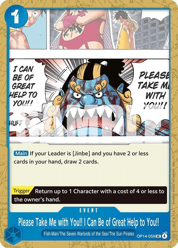 Image for Please Take Me with You!! I Can Be of Great Help to You!! (OP14-059) - One Piece Card Game