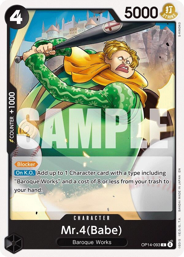 Image for Mr.4(Babe) (OP14-093) - One Piece Card Game