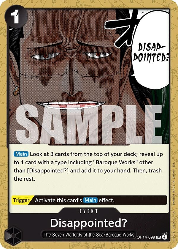 Image for Disappointed? (OP14-099) - One Piece Card Game