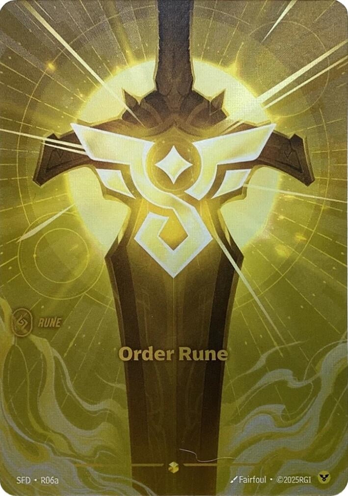 Image for Order Rune (Alternate Art) (R06a) - Riftbound: League of Legends Trading Card Game