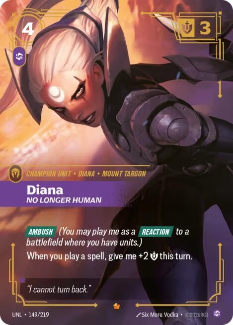 Image for Diana, No Longer Human (149/219) (UNL) - Riftbound: League of Legends Trading Card Game