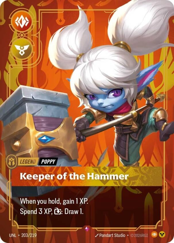 Image for Poppy, Keeper of the Hammer (203/219) (UNL) - Riftbound: League of Legends Trading Card Game