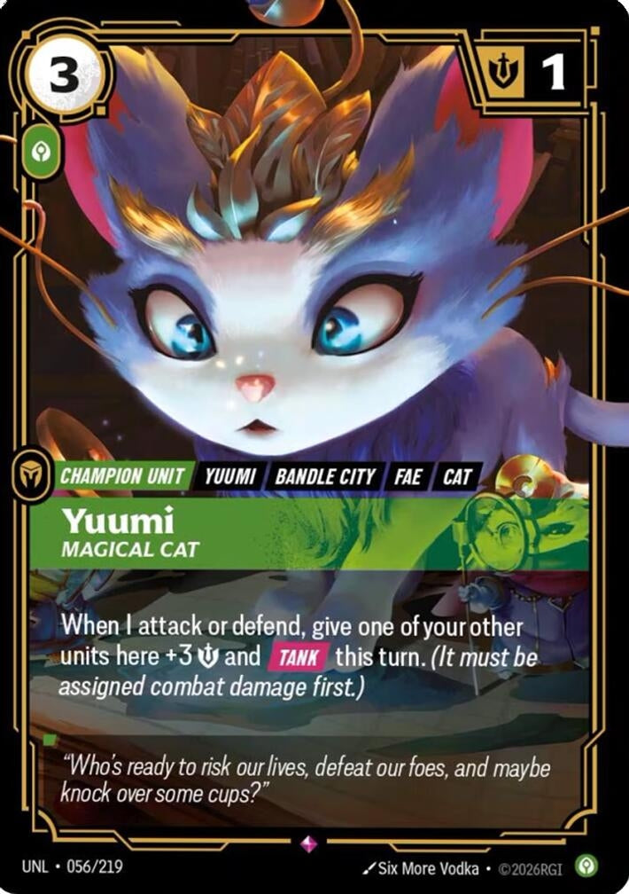 Image for Yuumi, Magical Cat (056/219) (UNL) - Riftbound: League of Legends Trading Card Game