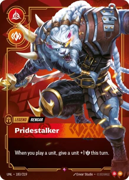 Image for Rengar, Pridestalker (183/219) (UNL) - Riftbound: League of Legends Trading Card Game