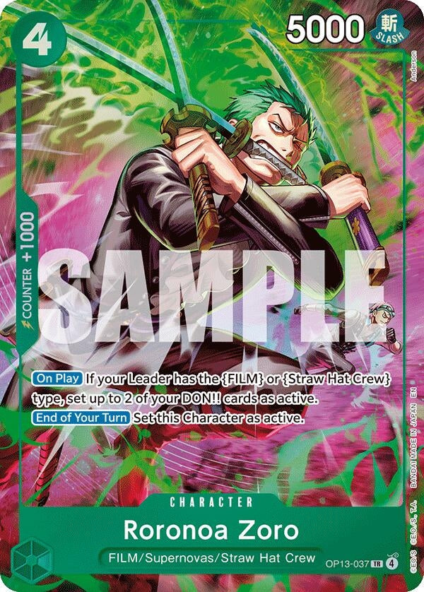 Image for Roronoa Zoro (OP13-037) (OP13-037) - One Piece Card Game