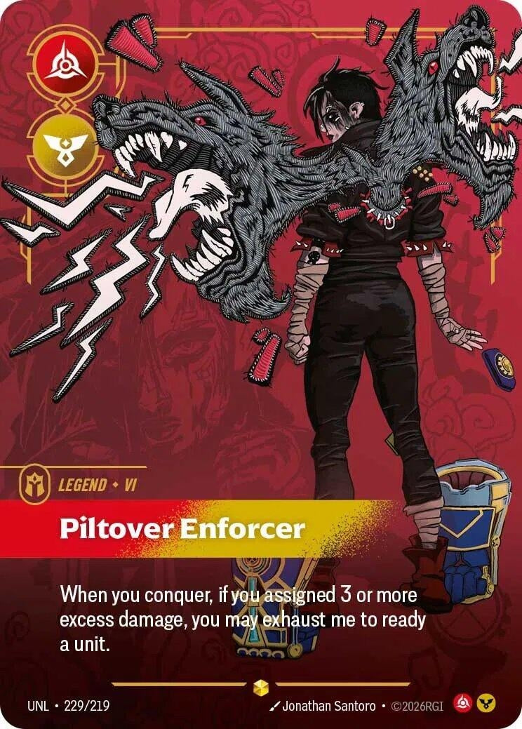 Image for Vi, Piltover Enforcer (Overnumbered) (229/219) (UNL) - Riftbound: League of Legends Trading Card Game