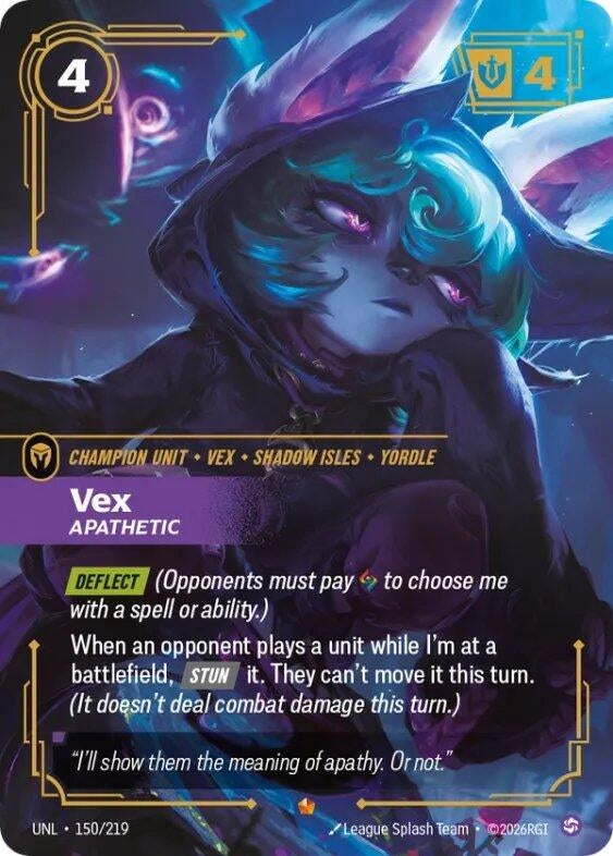 Image for Vex, Apathetic (150/219) (UNL) - Riftbound: League of Legends Trading Card Game