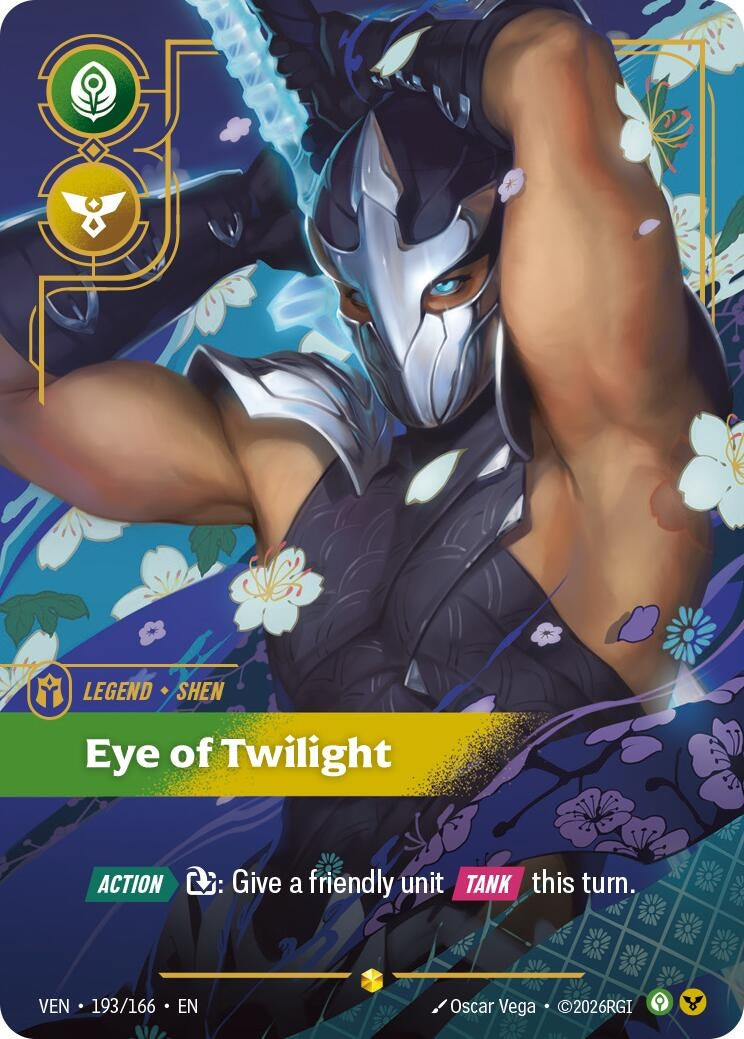Image for Shen, Eye of Twilight (Overnumbered) (193/166) (VEN) - Riftbound: League of Legends Trading Card Game