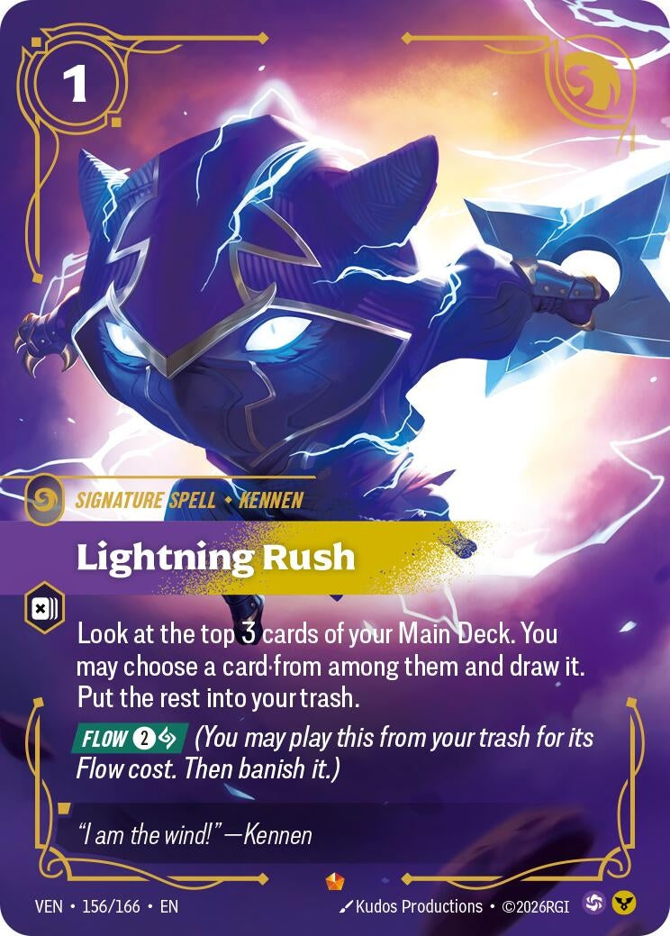 Image for Lightning Rush (156/166) (VEN) - Riftbound: League of Legends Trading Card Game