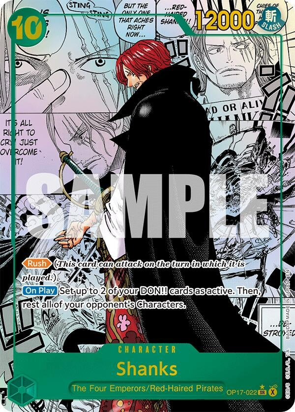 Image for Shanks (022) (Manga) (OP17-022) (OP17) - One Piece Card Game