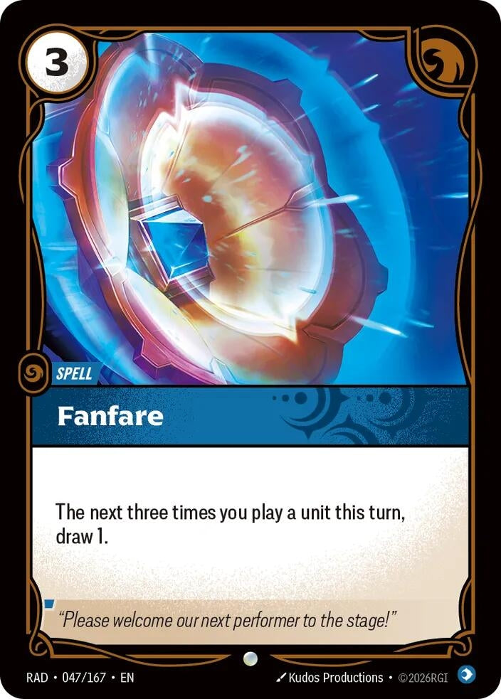 Image for Fanfare (047/167) (RAD) - Riftbound: League of Legends Trading Card Game