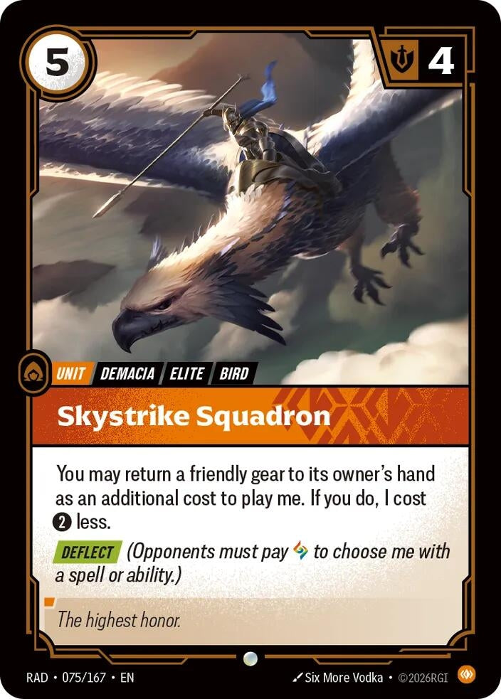 Image for Skystrike Squadron (075/167) (RAD) - Riftbound: League of Legends Trading Card Game