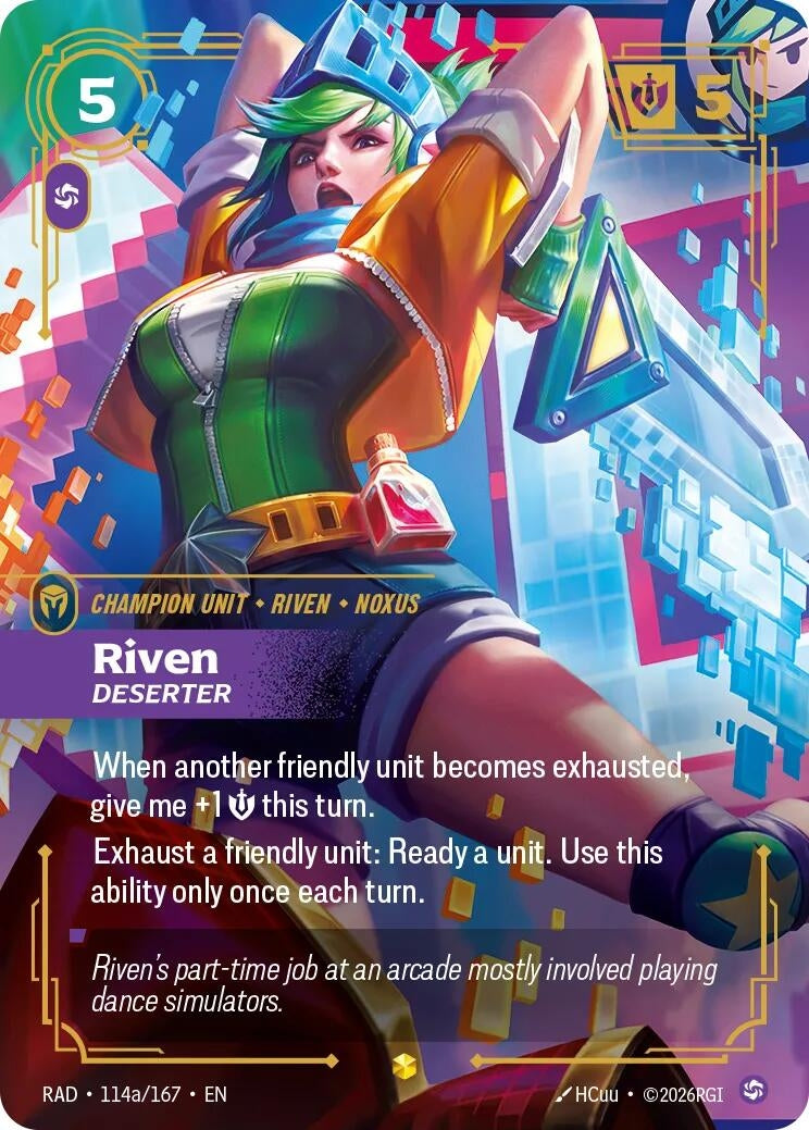 Image for Riven, Deserter (Alternate Art) (114a/167) (RAD) - Riftbound: League of Legends Trading Card Game