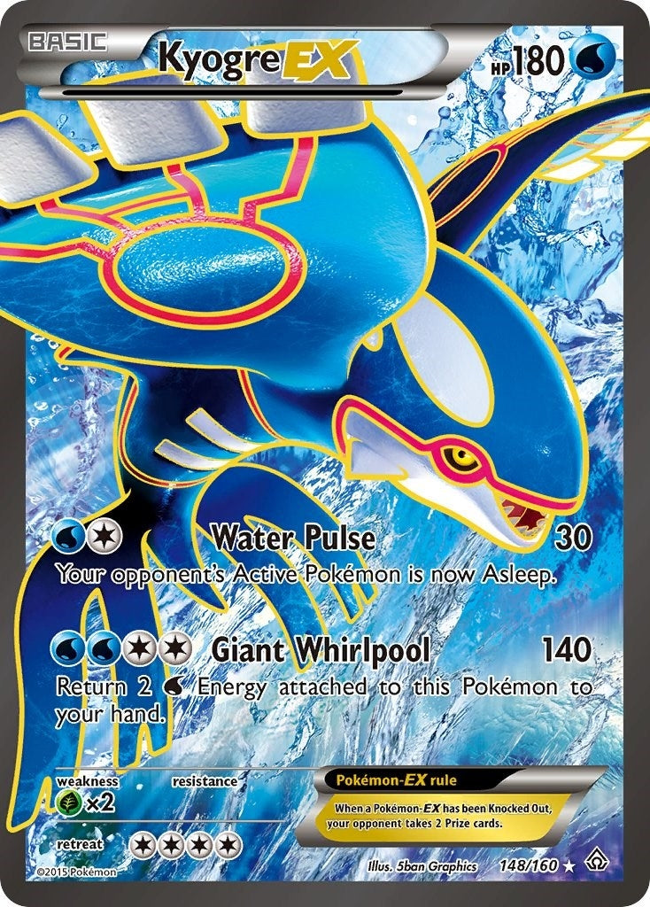 Image for Kyogre EX (148 Full Art) (148/160) (PRC) - Pokemon