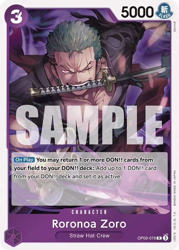 Roronoa Zoro - OP09-076 - Rare