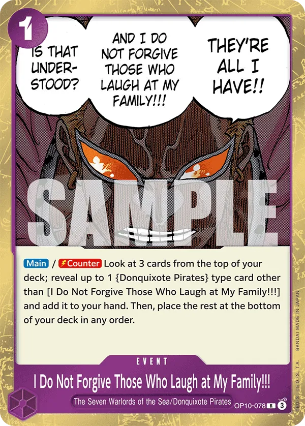 I Do Not Forgive Those Who Laugh at My Family!!! - OP10-078 - Rare