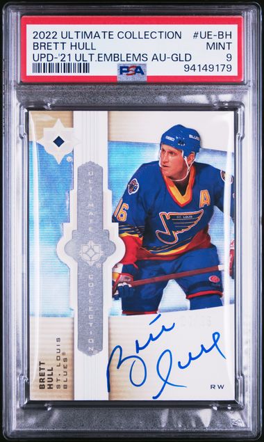 2022 Upper Deck Ultimate Collection Brett Hull Auto Gold