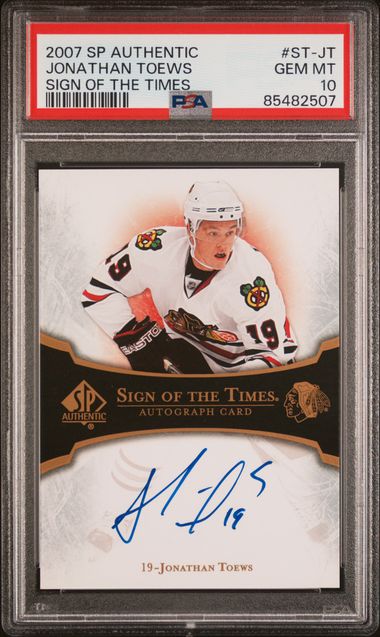 2007 Upper Deck SP Authentic Jonathan Toews Sign of the Times PSA 10