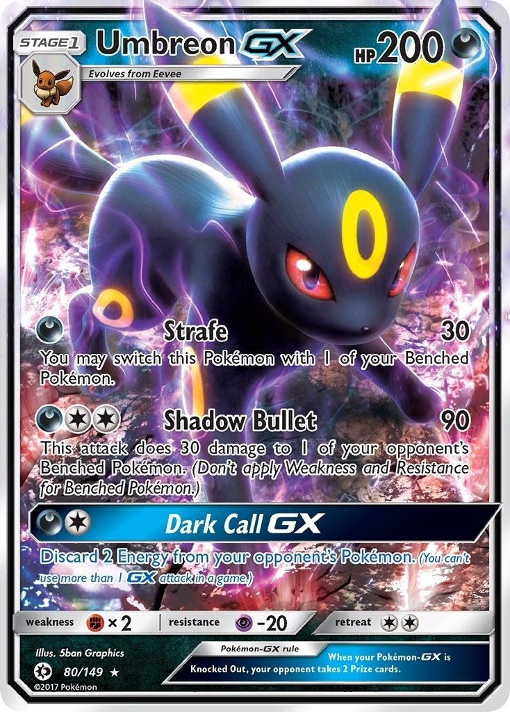 Image for Umbreon GX (80/149) (SM01) - Pokemon