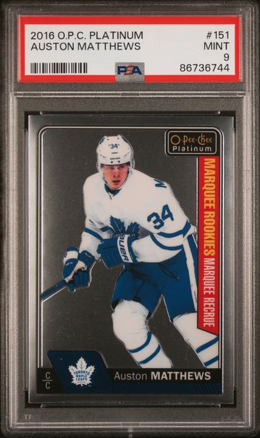 2016 Upper Deck O-Pee-Chee Auston Matthews PSA 9