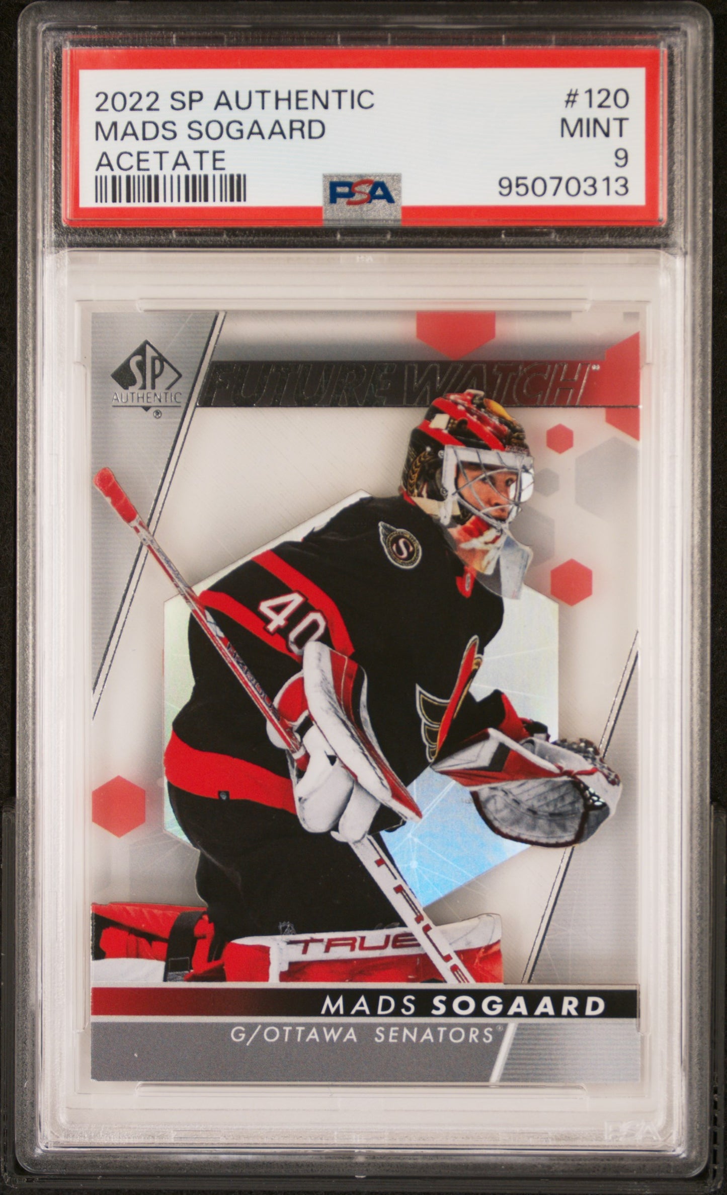 2022 Upper Deck SP Authentic Mads Sogaard Acetate PSA 9