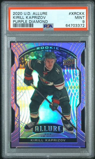 2020 Upper Deck Allure Kirill Kaprizov Purple Diamond /10 PSA 9