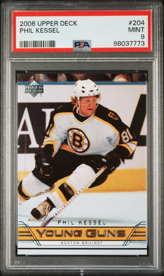 2006 Upper Deck Phil Kessel Young Guns PSA 9