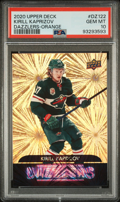 2020 Upper Deck Kirill Kaprizov Dazzlers Orange PSA 10