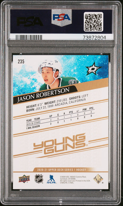 2020 Upper Deck Jason Robertson Speckled Rainbow Young guns PSA 10